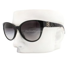 Versace MOD 4272 GB1/8G Sunglasses Black Pale Gold Medusa Quilted Design No Case