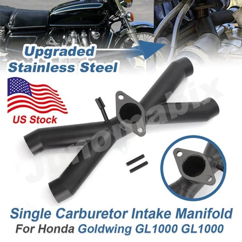 Upgraded Stainless Steel Single Carburetor Manifold For Goldwing GL1000 GL1100