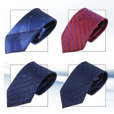 4Pcs Men's Clip-on Ties Solid Color Men's Tie Pre Tied Clip on Ties for Men