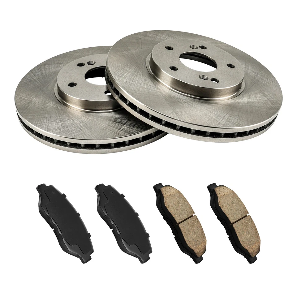 Комплект передних дисковых тормозных дисков и керамических тормозных колодок для Honda Pilot 2003 - 2008 годов выпуска - Изображение 3 из 4