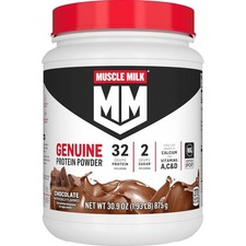 Muscle Milk Genuine Protein Powder, Chocolate  13 Servings  Sealed Exp 04/2027