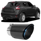 For Nissan Juke CARBON 2.5'' Inlet 3.5'' Outlet Dual Exhaust Pipe Tip Muffler
