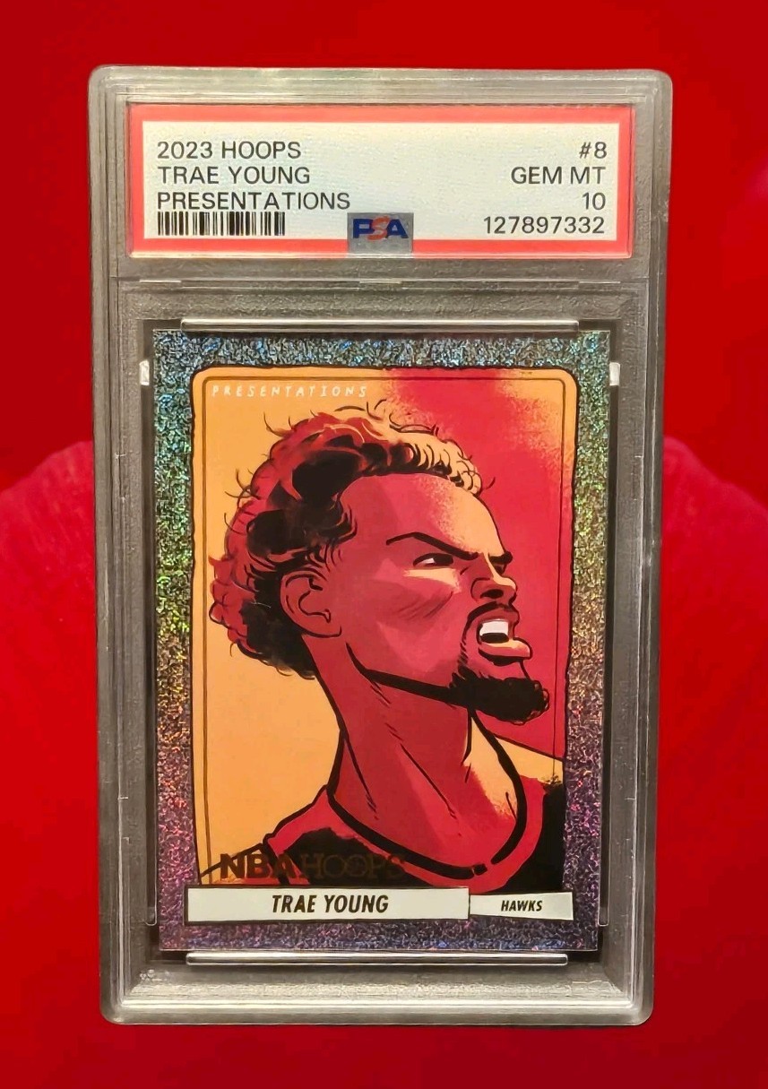 2023 Panini NBA Hoops Trae Young Presentations - CASE HIT - RARE - PSA 10