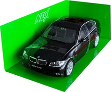 BMW 330i in Black,2005, 1:24 scale diecast model from Welly / Nex W22465