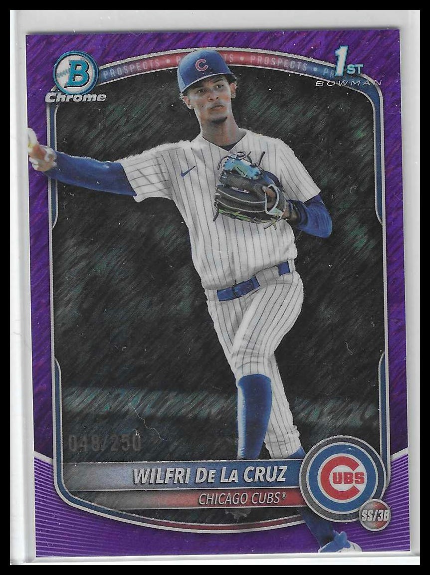 2025 Bowman Chrome #BCP-209 Wilfri De La Cruz Prospects Purple #/250