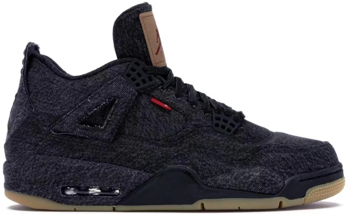 Levi's x Air Jordan 4 Retro Black Denim for Sale - Authenticity