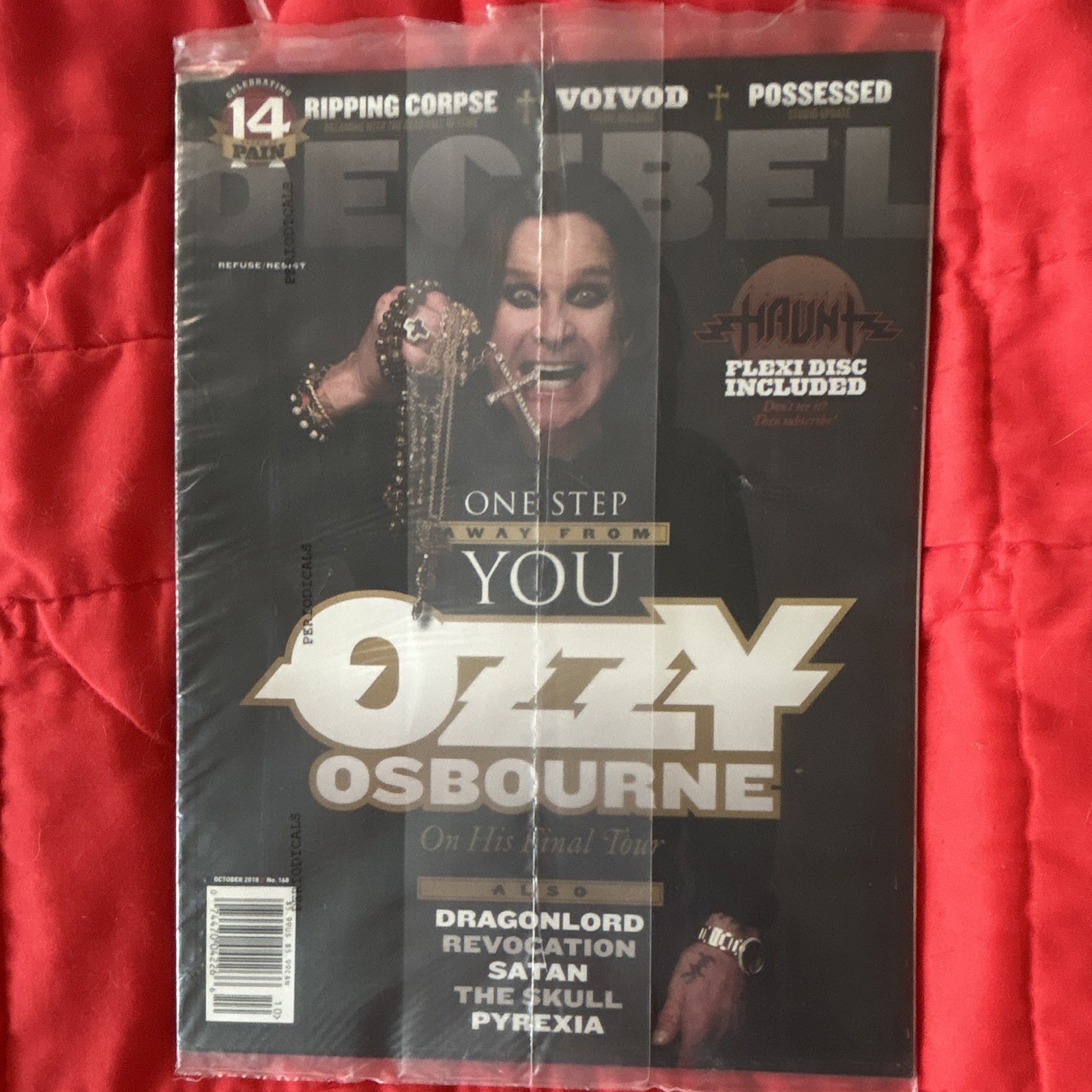 Decibel Magazine October 2018 Ozzy Osbourne Flexi Disc Included
