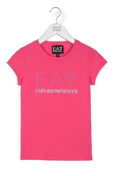 Ea7 T-Shirt MäDchen Train Logo Series Rosa PE17 Bambina-image