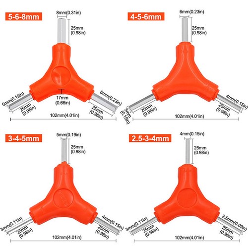 OUTIL D'ENTRETIEN DE vélo pratique clé hexagonale externe pour différentes ta EUR 13,28