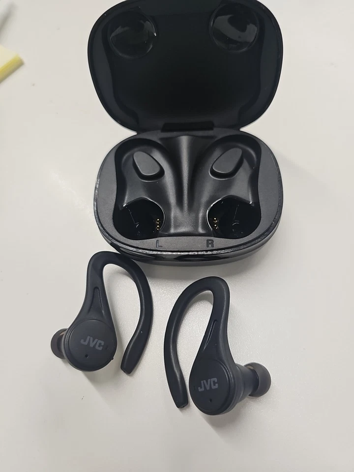 JVC Fitness Series True Wireless Bluetooth Earbuds with Earhook, Black -HA-EC25T - Image 3 of 3