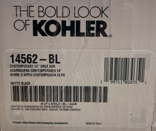 Kohler K-14562-BL 24" Grab Bar w/ Contemporary Design - Matte Black
