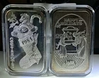 2 One Ounce Silver Bars, 1984- Merry Christmas/ 1988 Happy Holidays