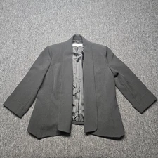 Jones Studio Blazer Women’s Size 4 Black Career Open Front Suit Jacket Separates