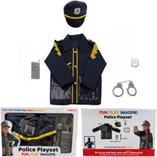 Police Playset: 6-Piece Role Play Costume with Jacket  Accessories   Age 3 