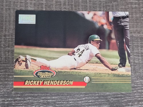 Rickey Henderson #558 1993 Stadium Club card