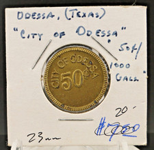 Odessa, Texas City of Odessa 1000 Gallons G/F 50&cent; Trade Token TX1973 SP2.14