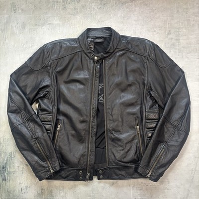 Harley-Davidson Echtleder Bikerjacke M/L Schwarz mit H-DMC Logo Vintage