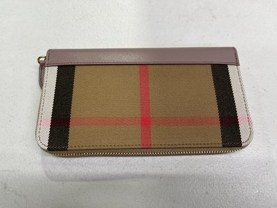 Burberry Check Large Zip Around Long Wallet for sale online