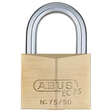 Abus 75/50 Kd Padlock, Keyed Different, Standard Shackle, Square Brass Body,