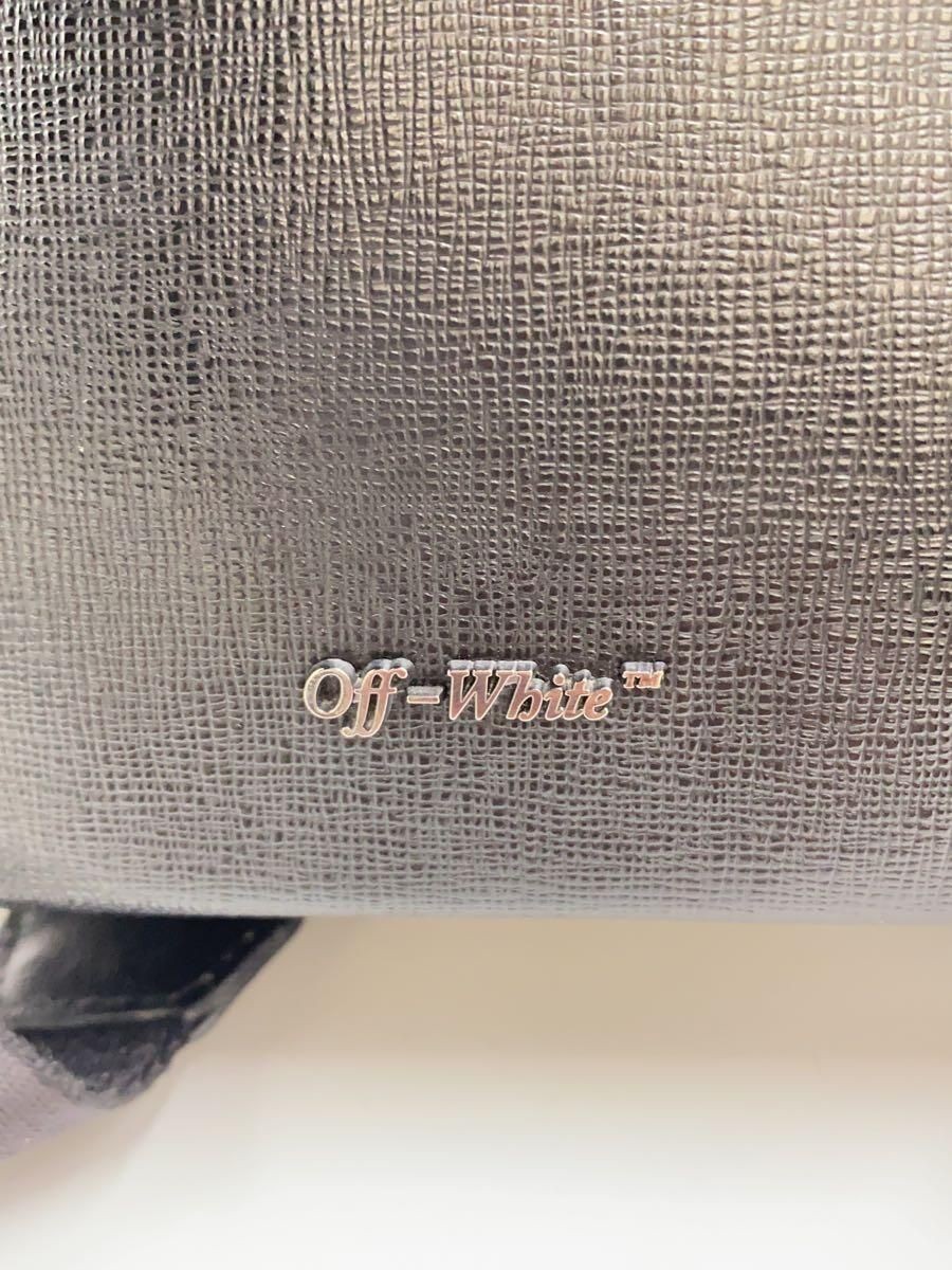 OFF-WHITE backpack rucksack leather BLKblack diag… - image 5