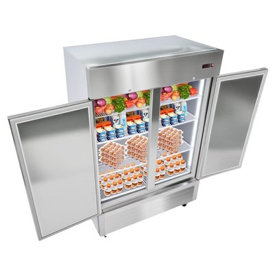 Stainless Dual-Door Refrigerator 43.2cu.ft Auto-Defrost