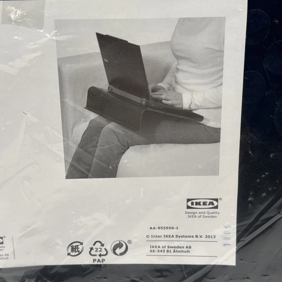 NEW Black IKEA Brada Laptop Stand Support Riser Angled Lap Desk 16.5" x 12.25" - Image 3 of 4