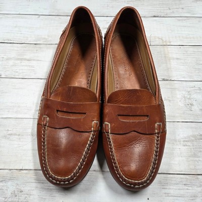 Johnston & Murphy Passport brown basketwoven leather penny loafers 9.5 Johnston & Murphy Men main image 4