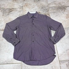 Robert Graham Shirt Mens 16/41 Purple Long Sleeve Button Up Dress