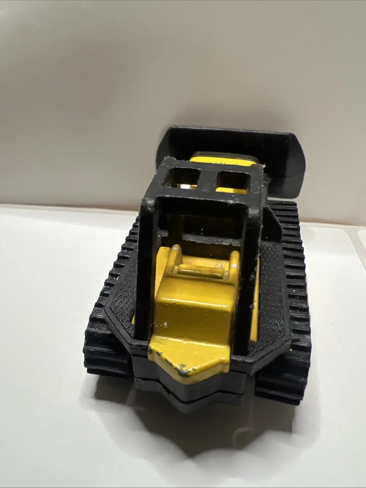 Bulldozer diecast Tonka 1994 vintage escala 1:64 amarillo negro juguete de construcción Foto 4 de 4