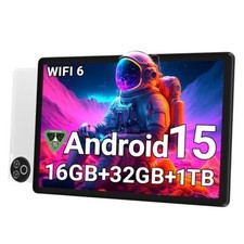 Android 15 Tablet 10 Inch, 16GB RAM 32GB ROM 1TB Expandable, Fast WiFi 6  BT