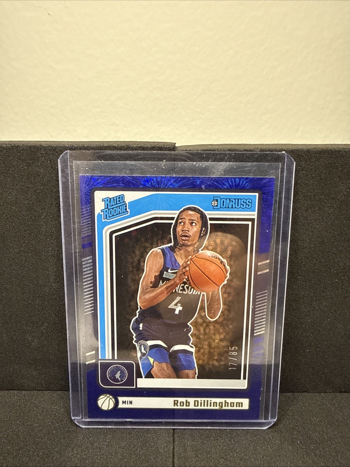 Rob Dillingham 2024-25 Panini Donruss 17/85 Blue Fireworks Rated Rookie RC #204