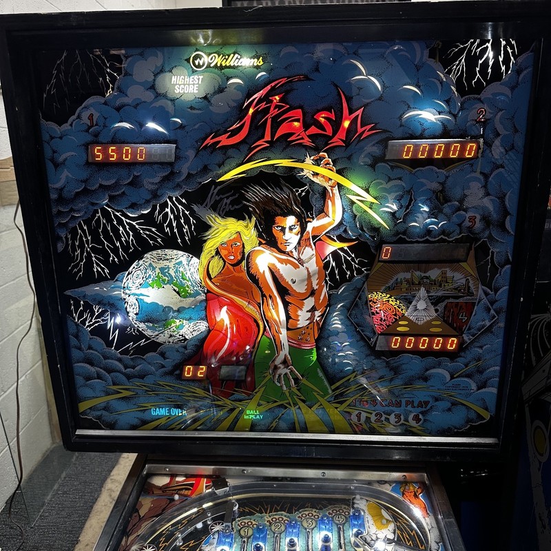 1978 Williams Flash Pinball Machine - Fully Refurbished by Prof. Tech. - Signed!