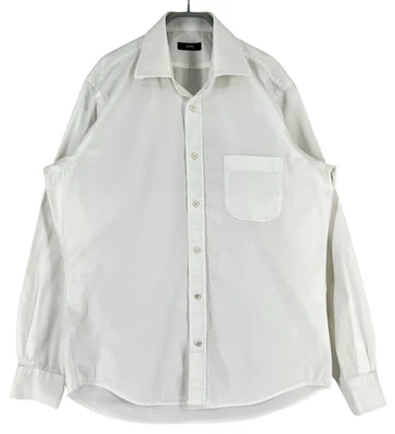 HUGO BOSS Chemise Habillée Manches Longues Coton Blanc Taille M 39 15 1/2 - Photo 1/4