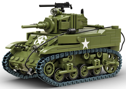 Buildarmy WW2 USA M5A1 Stuart Light Tank Brick Model Building Block 460pcs - Picture 3 of 5