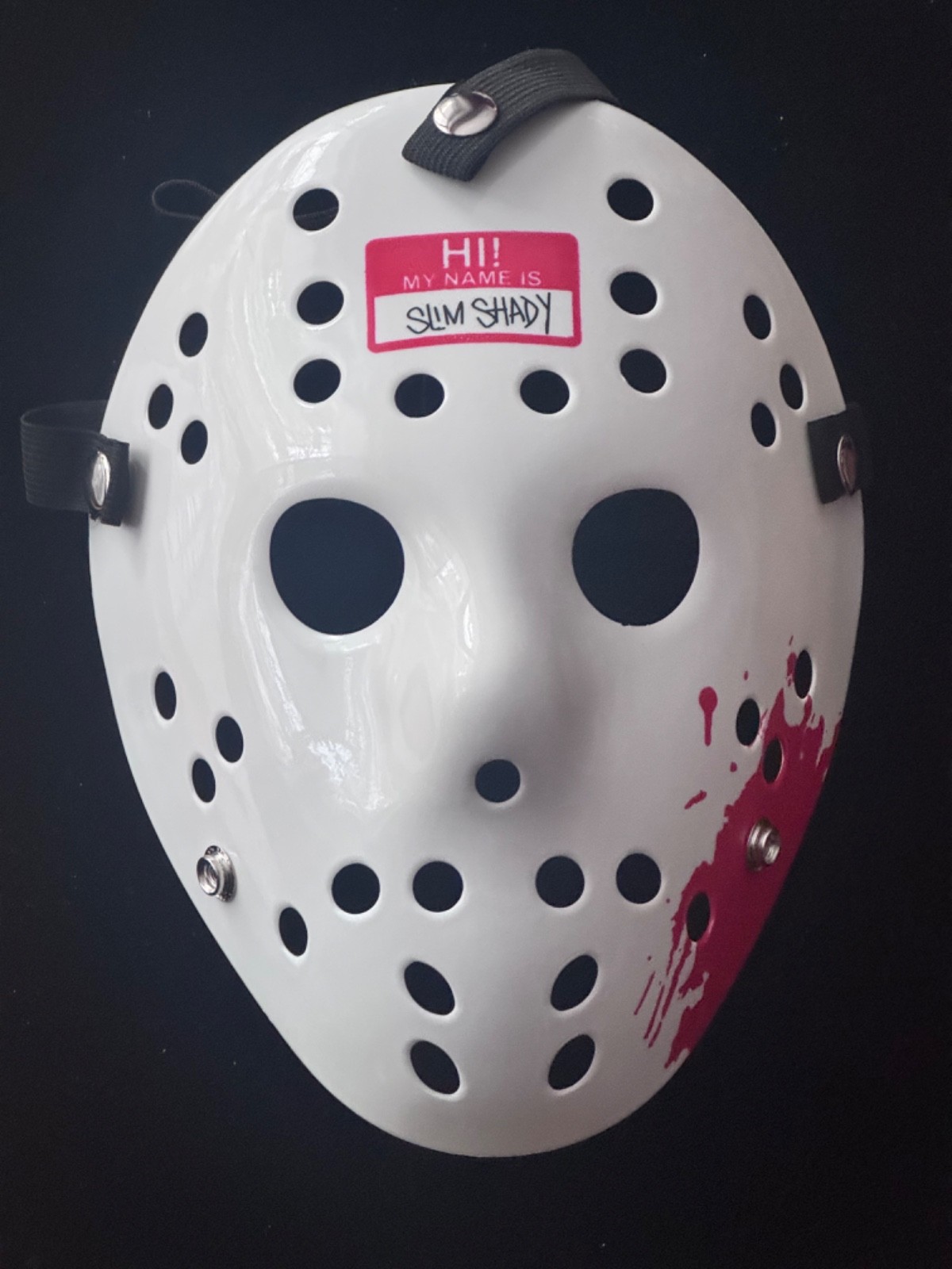 Eminem Slim Shady "Hi! My Name Is" Jason Vorhees Friday the 13th Hockey Mask New
