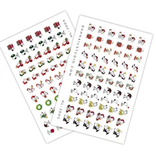 Its A Snoopy Christmas 2 Sheet Set Nail Decals Water Transfer Clear Overlay