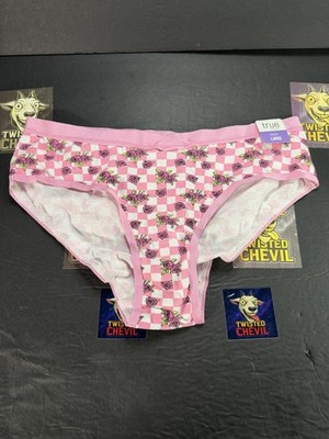 True Rue21 L Women Cheeky Panties Checks Checkered Floral Roses Cute Checker