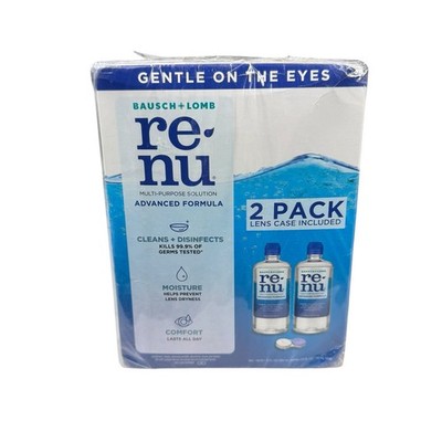 Bausch + Lomb Re-Nu Advanced Formula Cleans & Disinfacts (2 Pack)