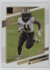 2021 Panini Clearly Donruss Purple Alvin Kamara #34 0c4