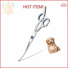 Pets vv 7.5" Curved Dog Grooming Scissors with Safety Round Tips, Light Weight P