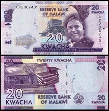 MALAWI 20 Kwacha, 2020, P-63, UNC World Currency