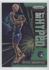 2021 Panini Prizm WNBA Get Hyped Green Prizm Crystal Dangerfield #7 0e3x