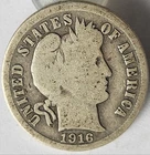 1916 P Philadelphia Mint Barber Dime