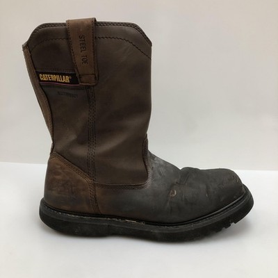 Caterpillar Work Boots Mens Size 10.5 Brown Leather Steel 