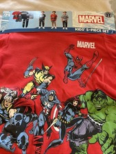 New Marvel Kids Boy's 5-piece Set Superhero Size 3T. T-shirts, pants, shorts.