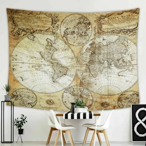 Map wall tapestry sale