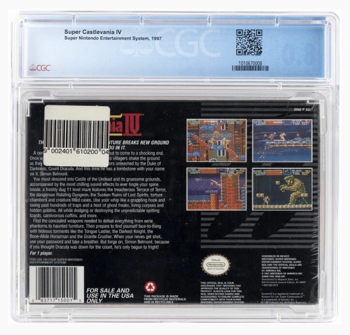 NINTENDO SNES (1997) SUPER CASTLEVANIA IV (THIRD-PARTY SEAL/A) CGC 8.0. - Image 2 of 2