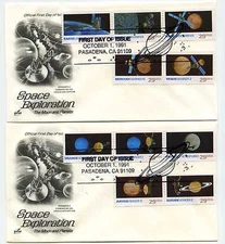 2568-77 Space Exploration on two, Artcraft, FDCs