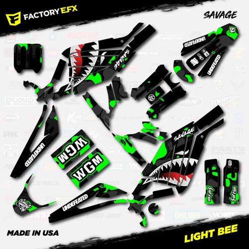 Black Green Camo Savage Racing Graphic kit fit Sur-Ron Light Bee All Year Surron - Foto 1 di 2