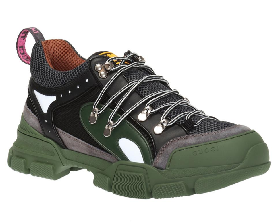 Gucci Flashtrek Green Low-Top Sneaker Z115109 Men's Size 10 G